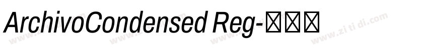 ArchivoCondensed Reg字体转换